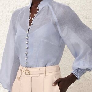 Blouse lilac natura shirt top